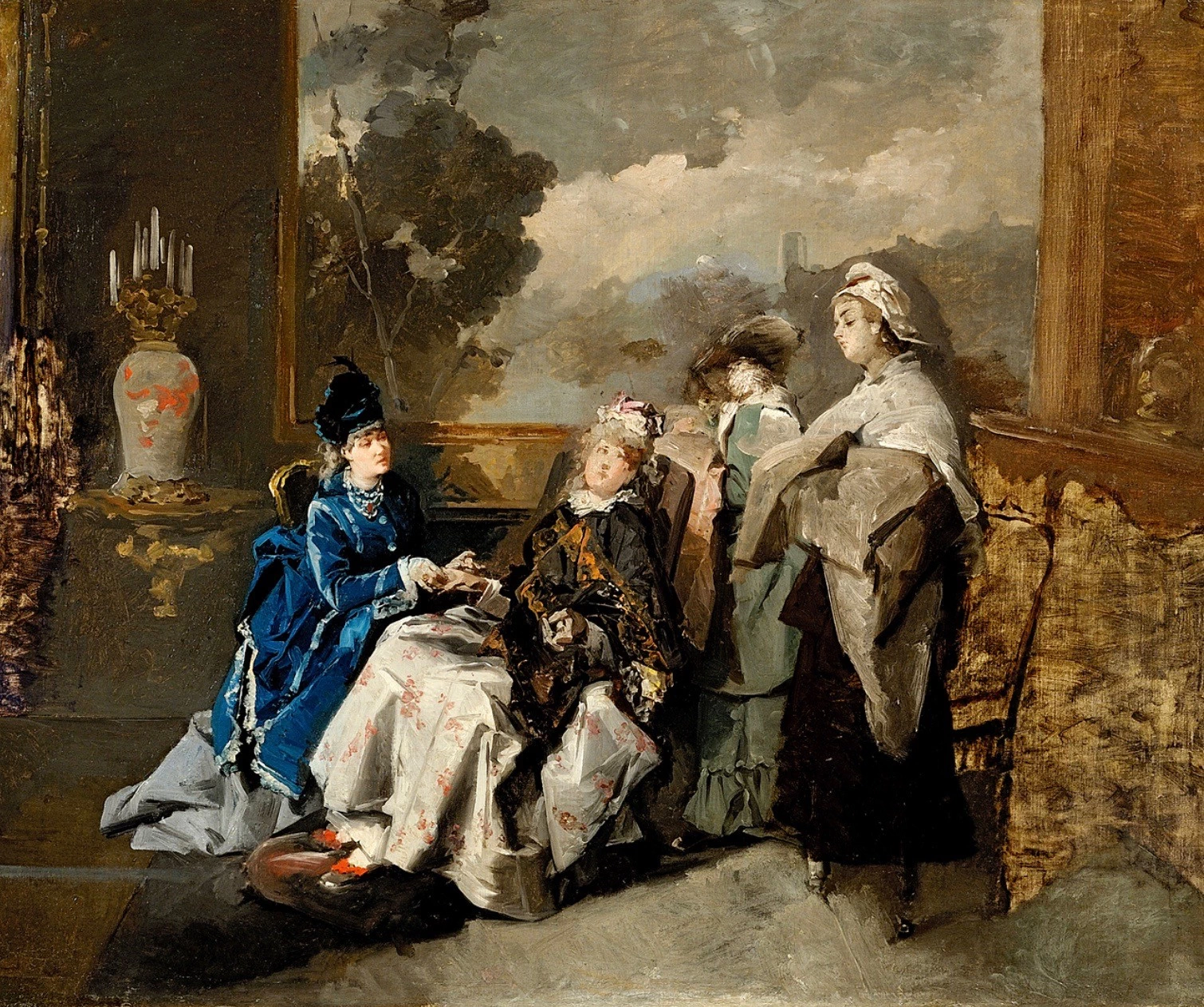 La visita alla puerpera (1875c.)